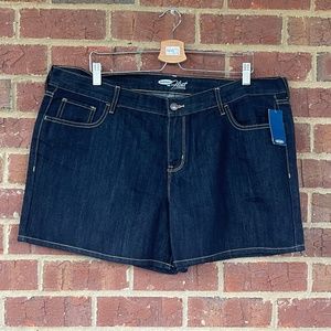 Old Navy The Flirt denim jean Shorts (Have in 16 or 18) Dark Wash Blue NWT